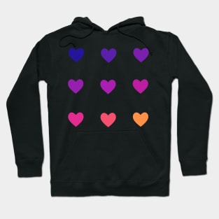 Mini Sunset Hearts Sticker Pack Hoodie